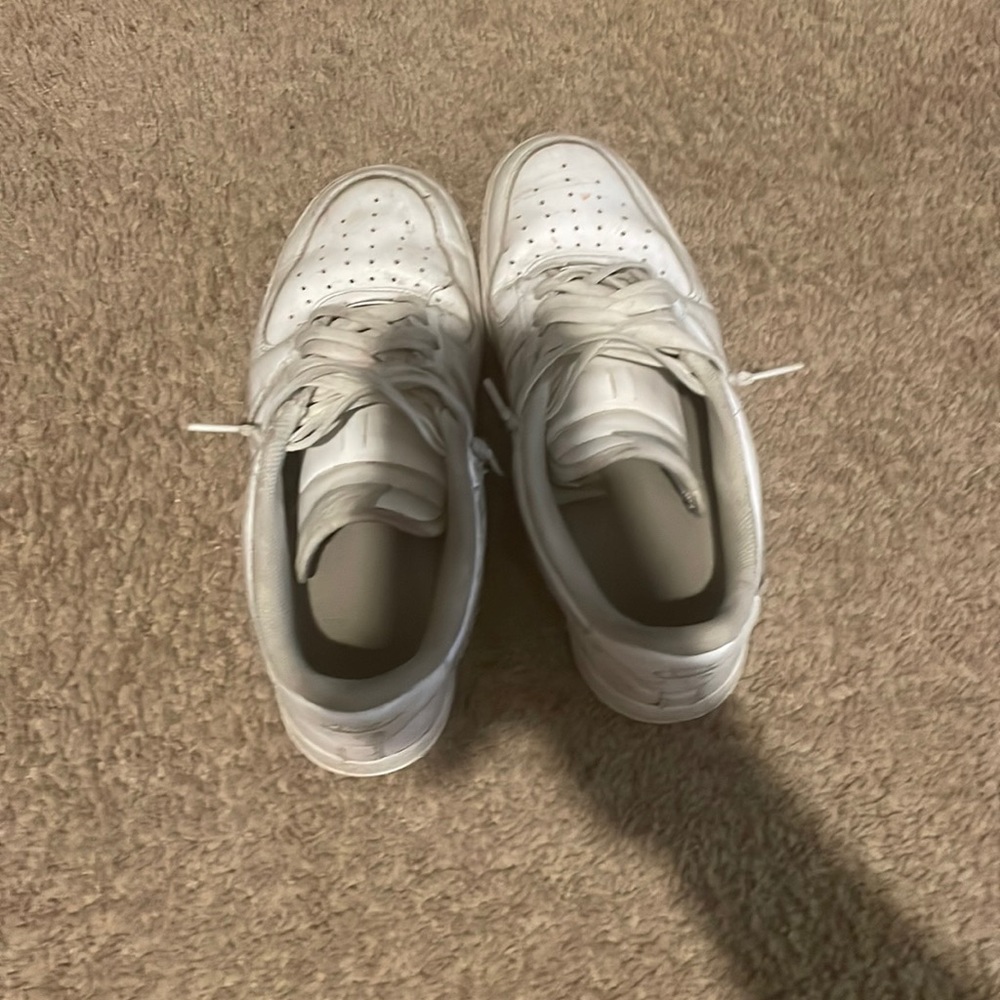 White Nike Air Force 1 used and creased no box